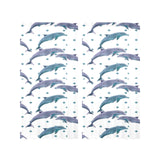 Dolphins pattern dotted background Gauze Curtain