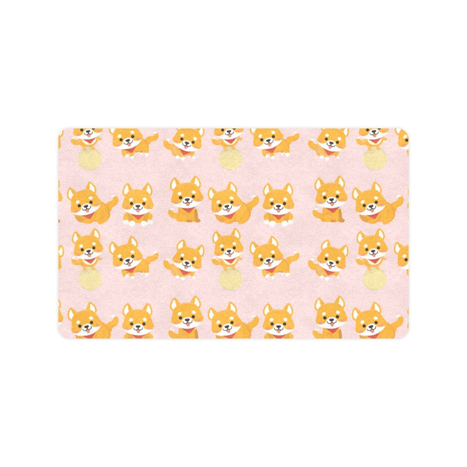 Cute shiba inu dog pattern Doormat