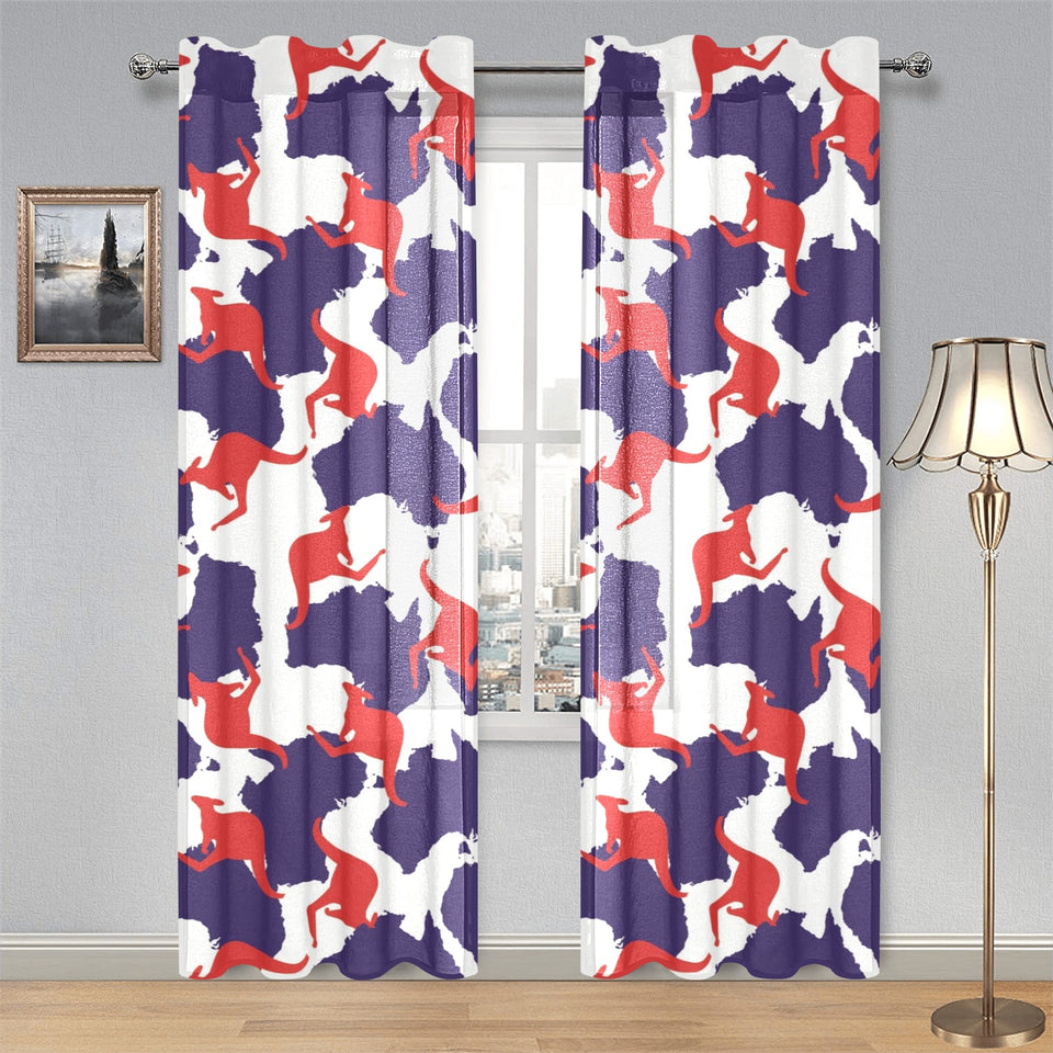 Kangaroo Australian pattern Gauze Curtain