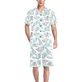 Shell polynesian tribal Men's V-Neck Short Pajama Set