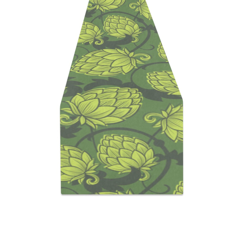 Hop pattern Hop cone background Table Runner