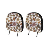 American football ball pattern Car Headrest Cover