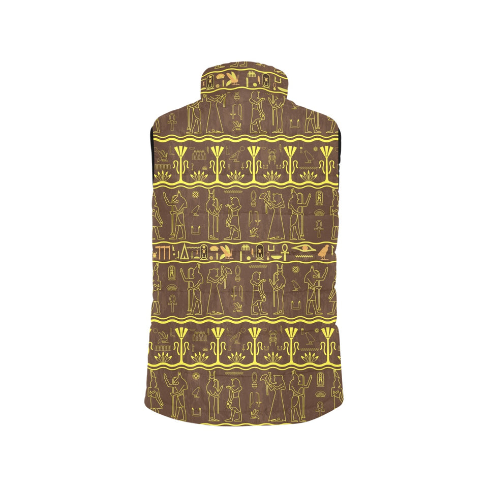 Egypt Hieroglyphics Pattern Print Design 03 Men's Padded Vest