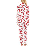 Ladybug Pattern Print Design 04 Women's Long Pajama Set