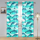 Dolphin sea pattern Gauze Curtain