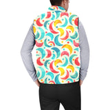 Colorful moon pattern Men's Padded Vest
