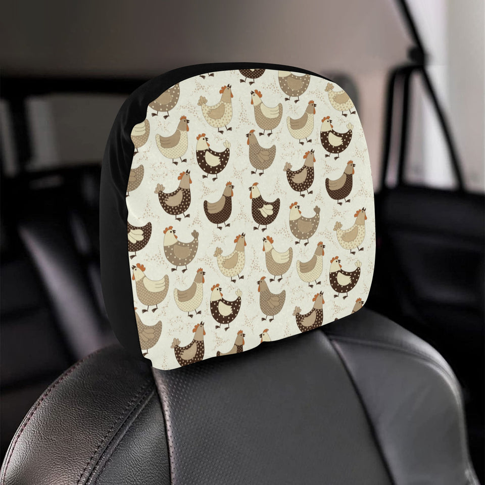 Cute rooster chicken cock Car Headrest Cover