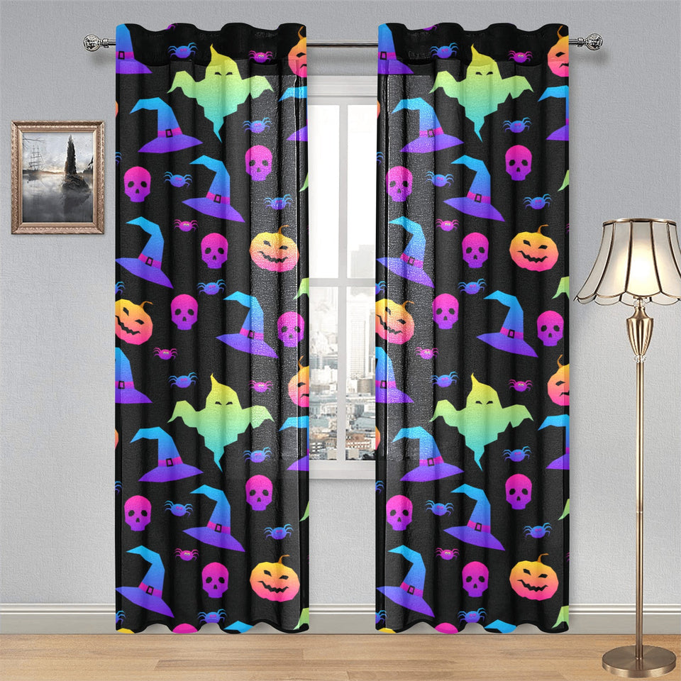Colorful halloween background Gauze Curtain