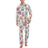 Chemistry Periodic Table Pattern Print Design 02 Men's Long Pajama Set