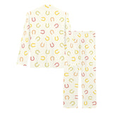 Horseshoes Pattern Print Design 02 Women's Long Pajama Set