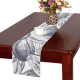 Guava tropical hand drawn pattern Table Runner