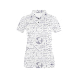 Math Pattern Print Design 03 Women's All Over Print Polo Shirt