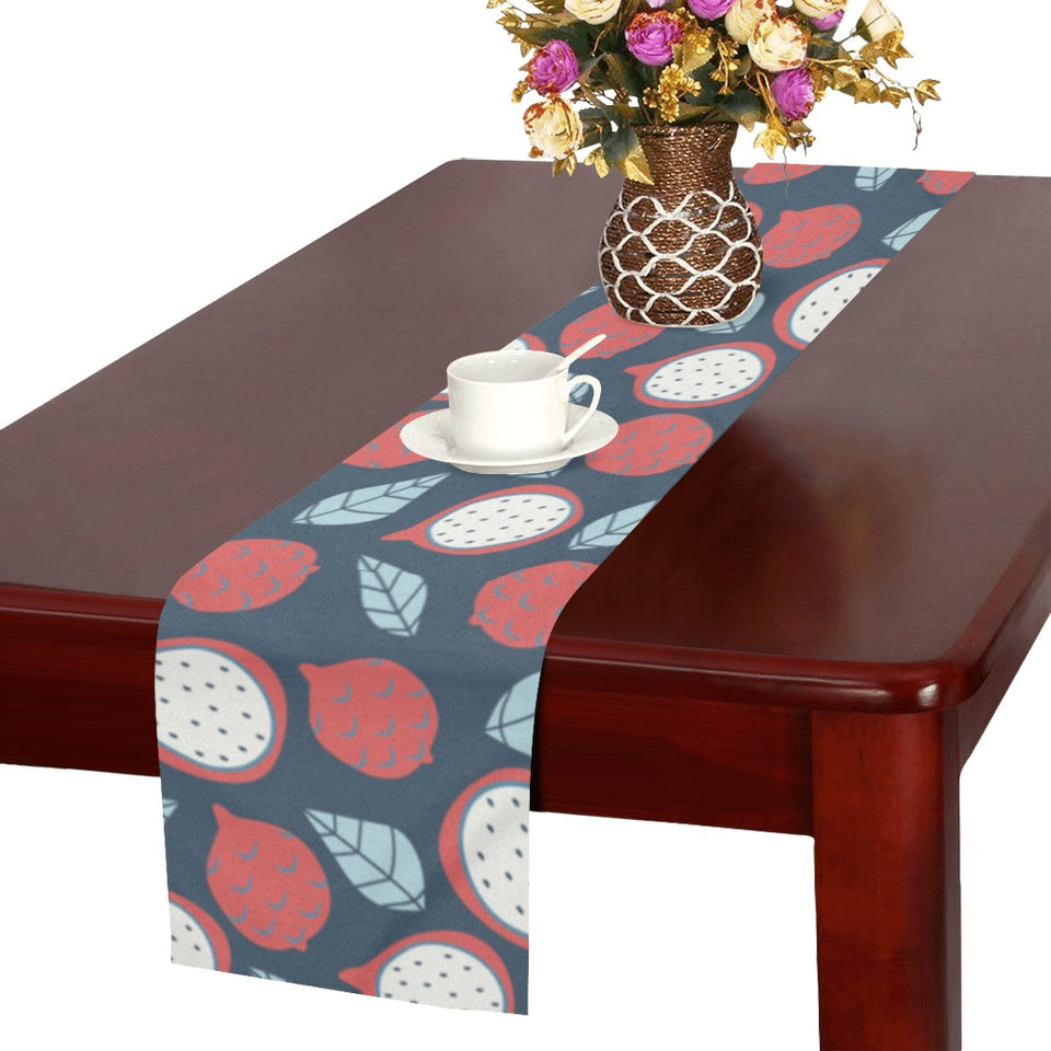 dragon fruits dark blue background Table Runner