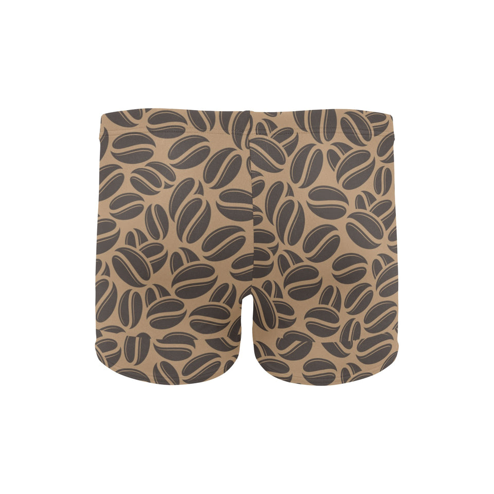Coffee bean on brown background Men's Swimming Trunks