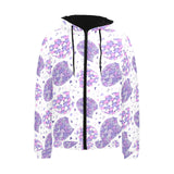 Hedgehog Pattern Print Design 05 Men's Padded Hooded Jacket