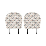 Llama Alpaca pattern Car Headrest Cover
