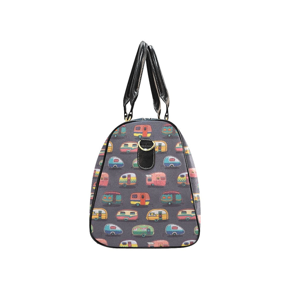 Camper Van Pattern Print Design 02 Travel Bag