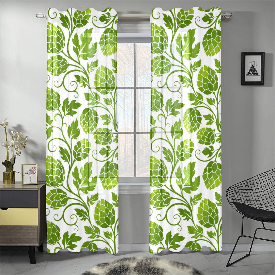 Hop design pattern Gauze Curtain