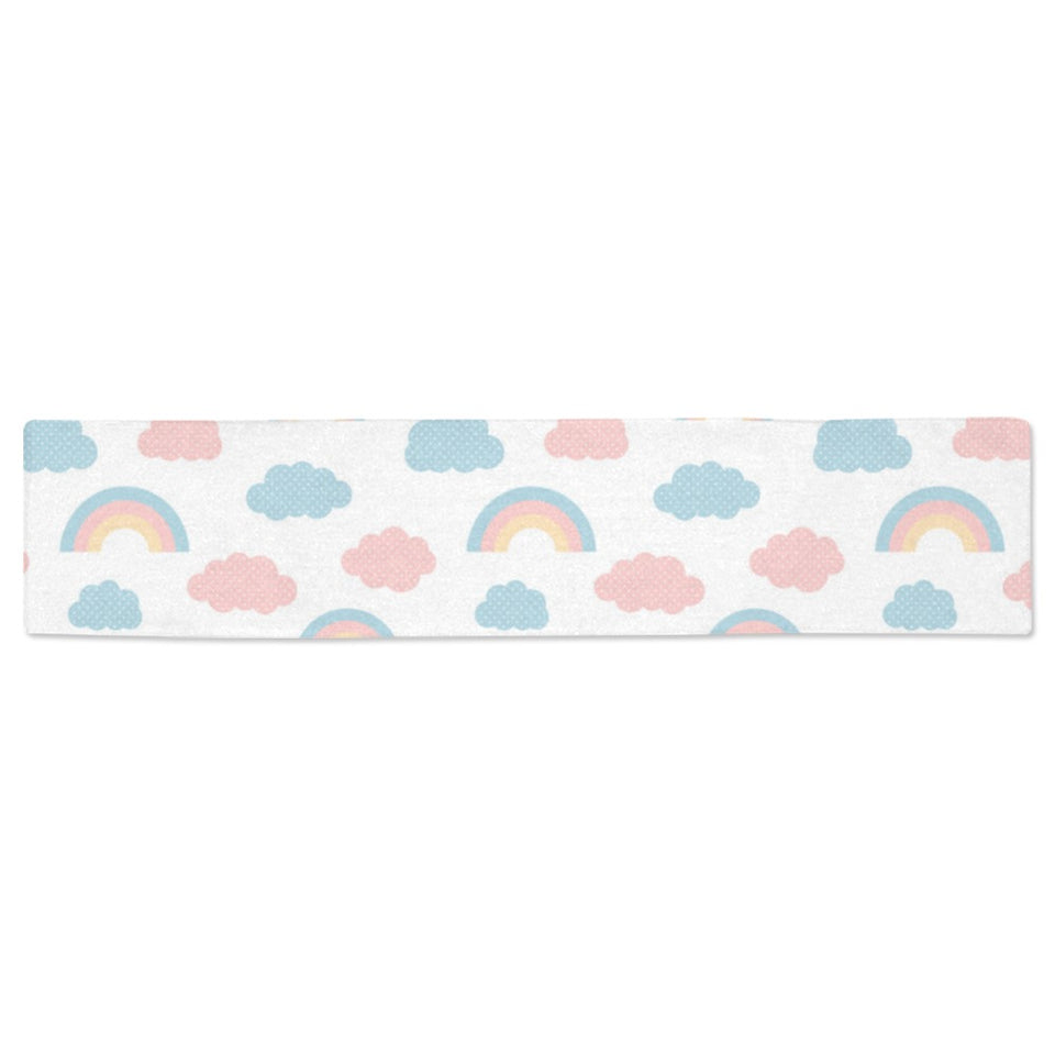 Cute rainbow clound pattern Table Runner