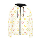 Horseshoes Pattern Print Design 02 Men's Padded Hooded Jacket