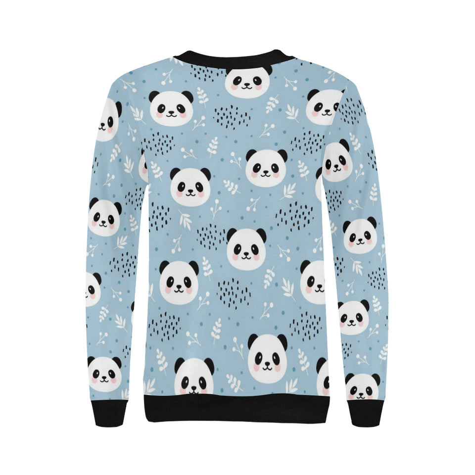 Cute panda pattern Women's Crew Neck Sweatshirt