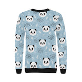 Cute panda pattern Women's Crew Neck Sweatshirt