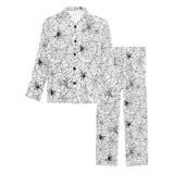 Spider web cobweb pattern Men's Long Pajama Set