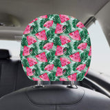 Watermelons tropical palm leaves pattern Car Headrest Cover