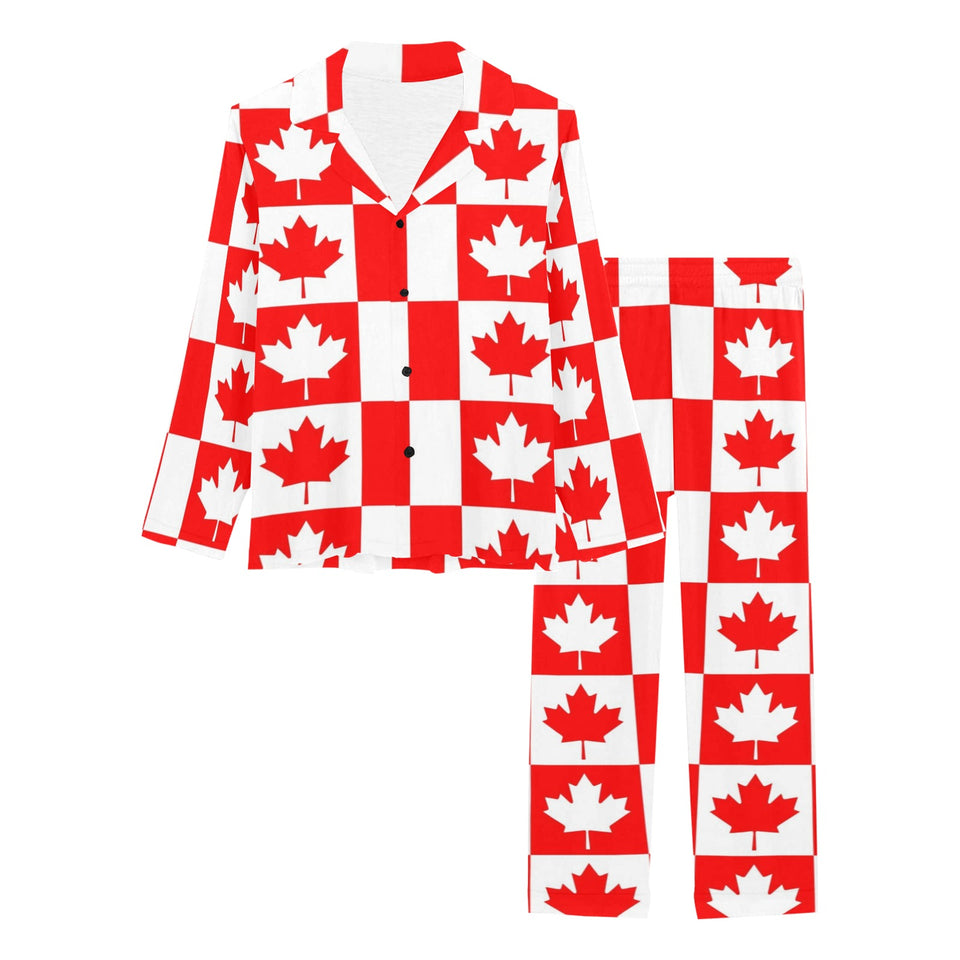 Canada Pattern Print Design 05 Women's Long Pajama Set