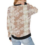 Beautiful hexagon japanese  pattern Women's Crew Neck Sweatshirt