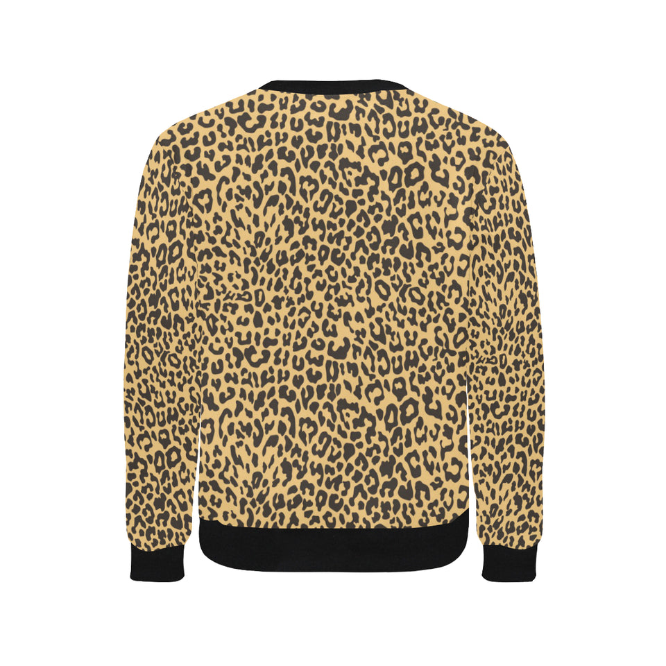 Leopard skin print Men's Crew Neck Sweatshirt
