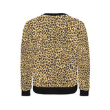 Leopard skin print Men's Crew Neck Sweatshirt
