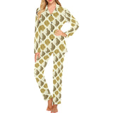 Lion Pattern Print Design 02 Women's Long Pajama Set