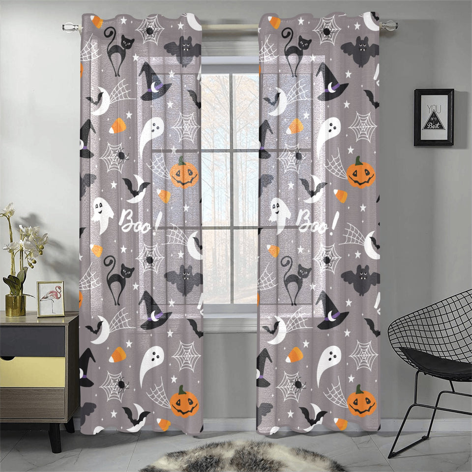 Halloween design pattern Gauze Curtain