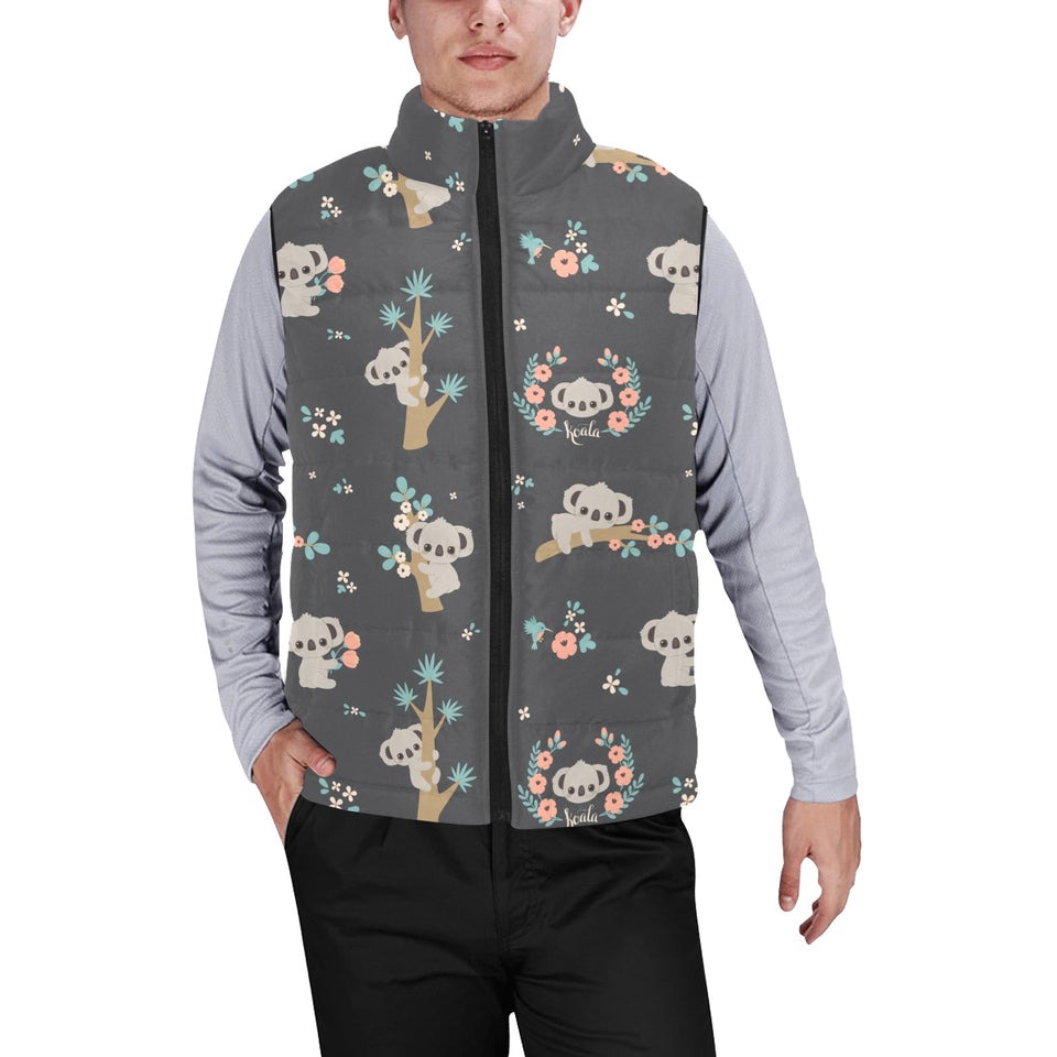 Cute koala pattern Men's Padded Vest