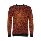 cacao beans tribal polynesian pattern Women's Crew Neck Sweatshirt