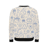 Cute sushi icon pattern Men's Crew Neck Sweatshirt