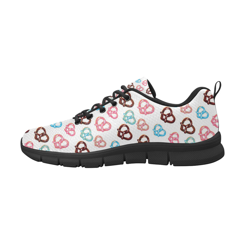 Pretzels Pattern Print Design 04 Men's Breathable Sneakers ( Model 055)