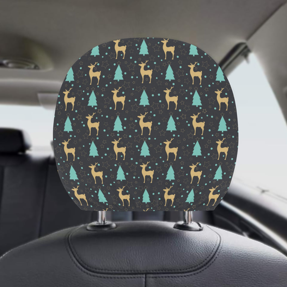 Deers star tree pattern Car Headrest Cover