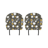 Beautiful gold autumn maple leaf pattern Car Headrest Cover