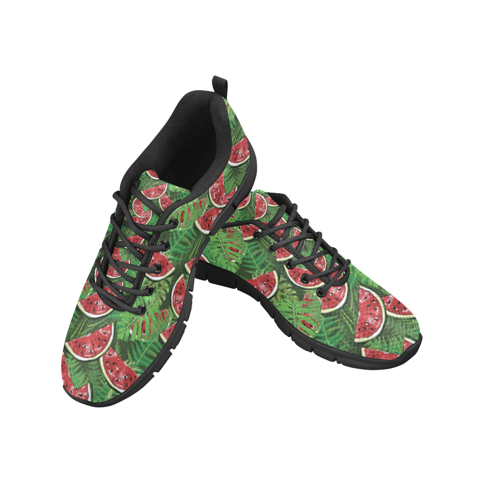 Watermelons tropical palm leaves pattern backgroun Women's Sneaker Shoes