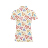 Teddy Bear Pattern Print Design 05 Women's All Over Print Polo Shirt