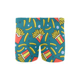 French fries red paper box pattern Men's Swimming Trunks