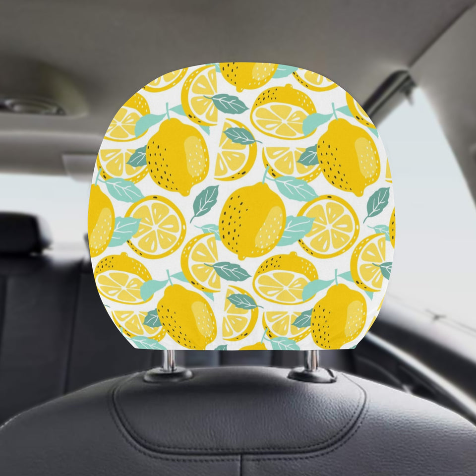 lemon design pattern Car Headrest Cover