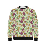 Paassion fruit pattern Men's Crew Neck Sweatshirt