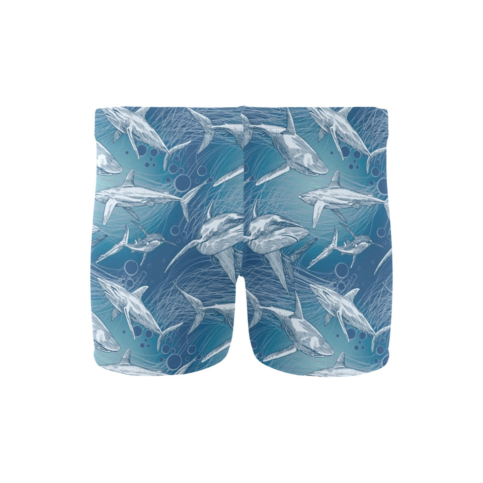 Shark hand drawn Men's Swimming Trunks