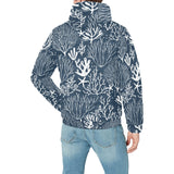 Coral Reef Pattern Print Design 05 Men's Padded Hooded Jacket