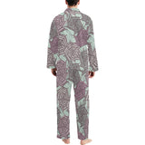 Spider web cobweb design color pattern Men's Long Pajama Set