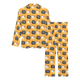 English Bulldog Pattern Print Design 04 Women's Long Pajama Set