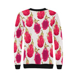 dragon fruits design pattern Women's Crew Neck Sweatshirt
